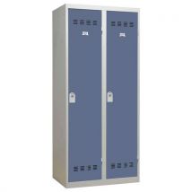 Vestiaire industrie salissante - Largeur 400 mm - 2 colonnes - Vinco