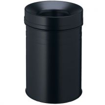 Prullebak M.vlamd.30l Zwart Eurmerk -tüv:ja Gemoffeld Staal, - Durable