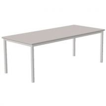 Bureau droit Combi-Classic - Gris - Piètement fixe