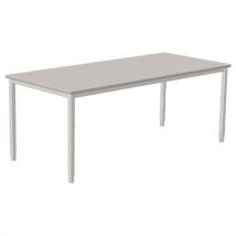 Bureau droit Combi-Classic - Gris - Piètement ajustable