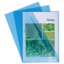 Insteekhoes L-map Glad Pvc 13/100e A4 Blauw, - Exacompta