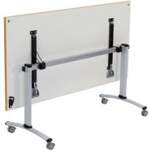 Mobiele tafel met inklapbaar, rechthoekig blad - Lichtgrijs