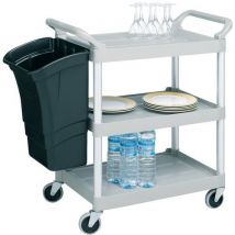 Chariot à plateaux plastique 3 plateaux - Charge 90 kg- Rubbermaid