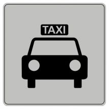 Pictogram van polystyreen ISO 7001 - Taxi
