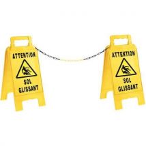 Chevalet de signalisation de danger jaune - En kit