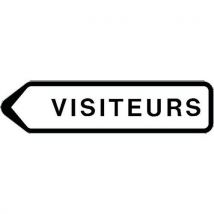 Hoog standaard wegwijsbord Franstalig - Bezoekers - Lengte 1000 mm