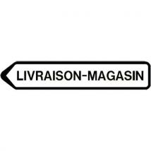 Panneau directionnel grande hauteur double message - Livraison-magasin - Longueur 1300 mm