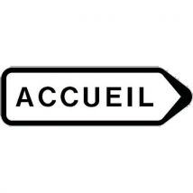 Panneau directionnel grande hauteur standard - Accueil - Longueur 800 mm