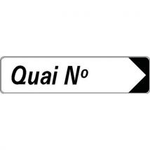 Panneau directionnel standard - Quai n° - Longueur 500 mm