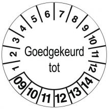 Panneau de signalisation réglementaire - Étiquette calendrier - Adhésif