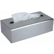 Medial - Tissuedoos rechthoekig - Roestvrij staal geborsteld - Grijs - 7.5 cm hoog