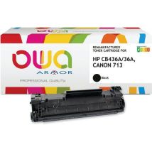 Owa - Refurbished Toner Canon 713 / HP CB436A - Zwart - 2550 Pagina's - Eco-Verantwoordelijk