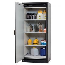 Asecos - Veiligheidskast voor brandbare producten - 750x519x1626mm - 30 min brandveilig - 3 legborden - Geel/Donkergrijs