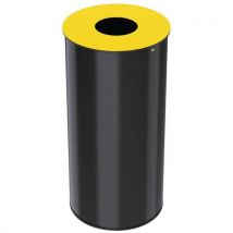 Rossignol Pro - Poubelle de tri 50 L Neotri Gris Manganèse / Jaune Colza - Ouverture à fente - Éco-responsable