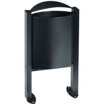 Rossignol Pro - Corbeille 40 L sur pied Arkea Anthracite mat - Métal - Ouverture à fente - Gestion des déchets