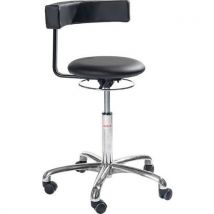 Global Professional Seating - Gestoffeerde stoel Saturn Alu610 - Zwart microfiber - Ergonomisch - 5 jaar garantie
