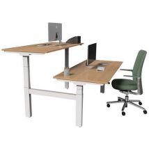 Ergonomisch recht bureau Bench elektrisch 2 werkplekken - Kelli