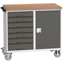 Établi mobile verso avec tiroirs et portes 1050x600x980mm_Bott