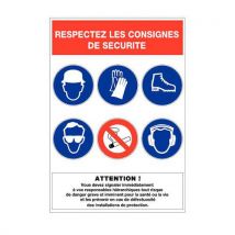 Panneau de signalisation réglementaire - Consignes de sécurité