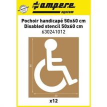 Pochoirs en carton huilé réutilisable - Handicapé 50x60 cm - Ampère