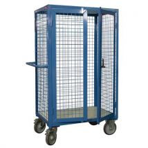 Chariot haut grillagé - 3 cotés avec couvercle et portes - capacité 500 kg - FIMM