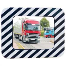 Miroir routier inox cadre noir/blanc - Dancop