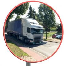 Miroir de surveillance extérieur cadre rouge - Avec rotule - Dancop