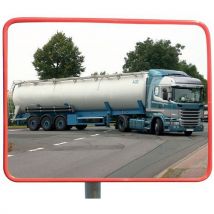 Miroir de surveillance extérieur cadre rouge - Avec rotule - Dancop