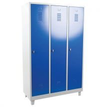 Vestiaire industrie salissante - 1 à 3 colonnes - Sur pieds - Manutan