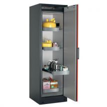 Armoire de sécurité Q-CLASSIC-90 Gris/Rouge RAL 3020 - asecos