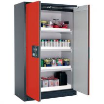 Armoire de sécurité Q-PEGASUS-90 Gris RAL 7016/Rouge RAL 3020 - asecos