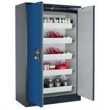 Armoire de sécurité Q-PEGASUS-90 Gris RAL 7016/Bleu RAL 5010 - asecos