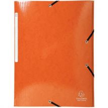 Chemise à élastiques 3 rabats carte lustrée pelliculée Iderama A4