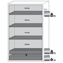 Armoire S-CLASSIC90 - Bac de rétention - 1968x1196mm - Asecos