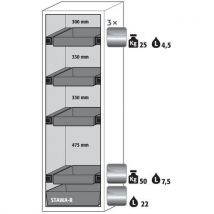 Armoire de sécurité S-CLASSIC-90 Gris RAL 7035 - asecos