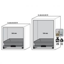 Armoire sous paillasse pour acids/bases SL-CLASSIC-UB Gris - asecos