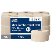 Toiletpapier - Mini Jumbo - Naturel - T2 Advanced, - Tork