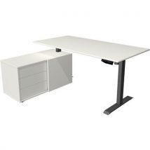 Bureau réglable avec rangement Move1 - Piètement anthracite - Kerkmann