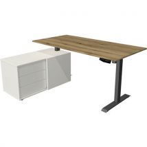 Bureau réglable avec rangement Move1 - Piètement anthracite - Kerkmann