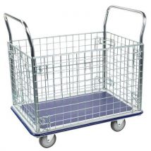 Wagen met gaaswanden - draagvermogen 300 kg - Manutan