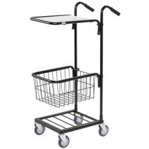 Mini-chariot de bureaux avec tablette et panier - Kongamek