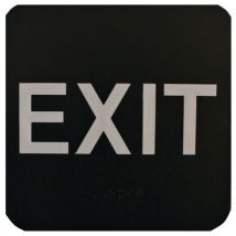 Pictogram Exit - harde PVC - Zwart