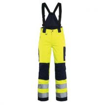 Winterwerkbroek High Vis Dames 7885 - geel/marineblauw