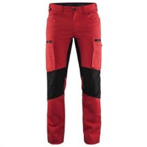 Pantalon services stretch rouge/noir