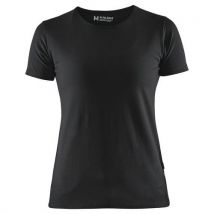 T-Shirt femme noir, coupe ajustée