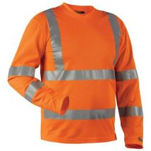 T-shirt Lange Mouw Upf 40+ Uv 3381- V Hals - Oranje S, - Blaklader