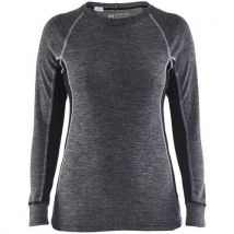 Haut de sous-vêtements warm femme gris/noir