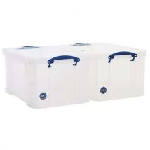 Clipvergrendelingsdoos - 48 l - transparant - Really useful