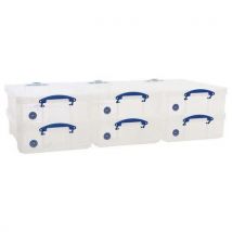 Clipvergrendelingsdoos - 33 l - transparant - Really useful