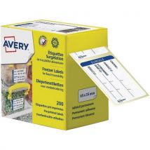 Voorgedrukte diepvriesetiketten voor de traceerbaarheid van voeding - Set van 200 - Avery